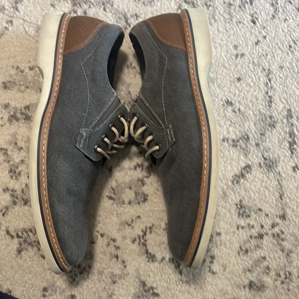 Nunn Bush Men's Barklay Plain Toe Oxford Grey size 8M like new._5